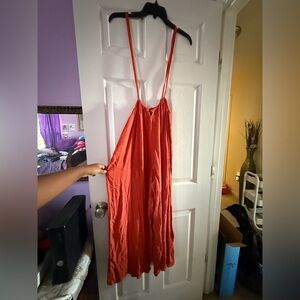 Flowy Red Maxi Dress Pants